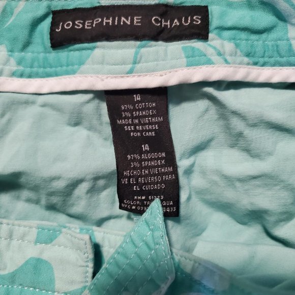 Josephine Chaus Size Skort Floral‎ Hawaiian Blue Size 14 A306 - Picture 4 of 4